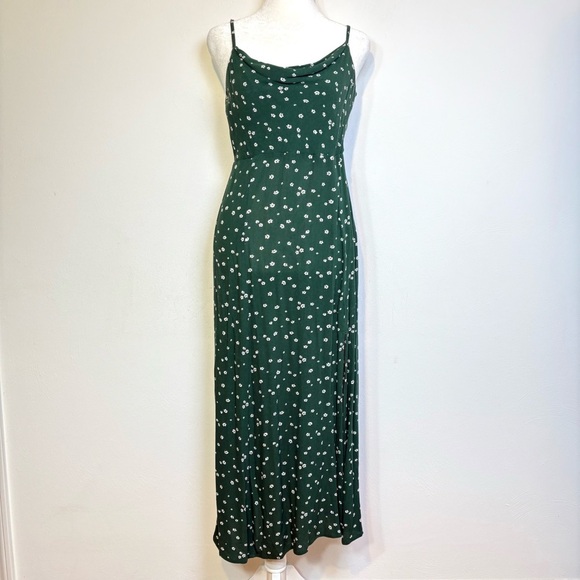 American Eagle 90sY2K Floral Ditzy Ditsy Print Midi Slip Dress Cowl Neck XS - Picture 12 of 15